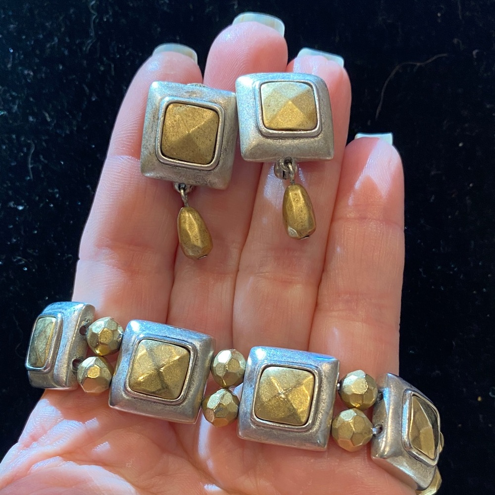 Elegant Silver and Gold Jewelry Set